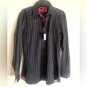 Stylish Black and Pink Men's Casual Shirt